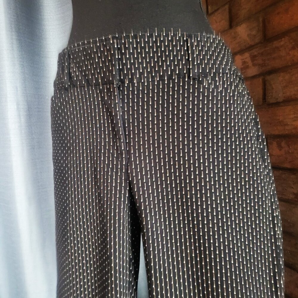 NWOT! LOFT Black w/Cream Polka Dots - Pont, Tapered Leg, Mid-Rise - Size 10 - Picture 5 of 12